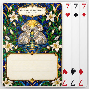 Koala Wedding Guest Book Signing Deck Playing Cards