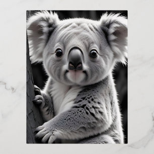 Koala Wildlife Majestic Nature Life Forest Poster Foil Holiday Postcard