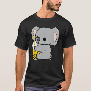 Koala with Boba Bubble Tea Lover Kids Gifts T-Shirt