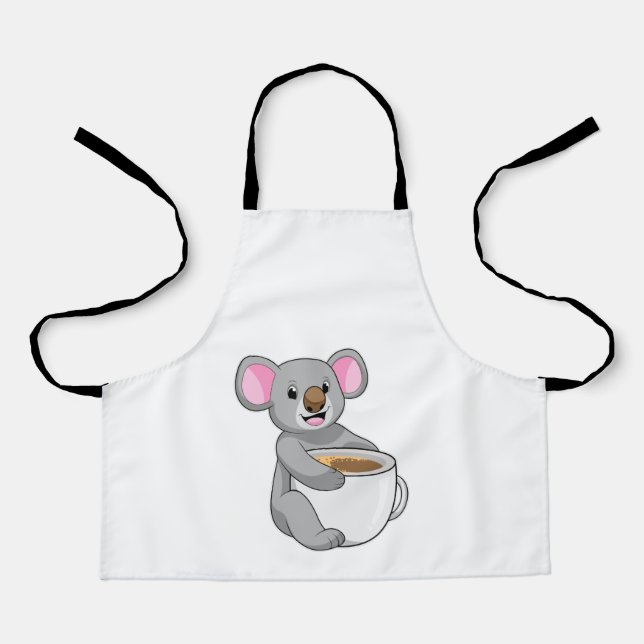 Koala with Coffee Cup Apron (Front)