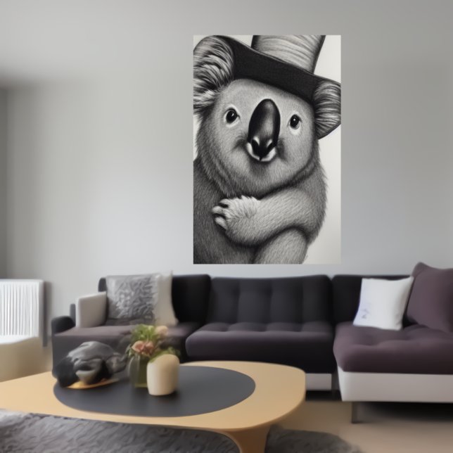 Koala with hat  | AI Art Poster (Creator Uploaded)