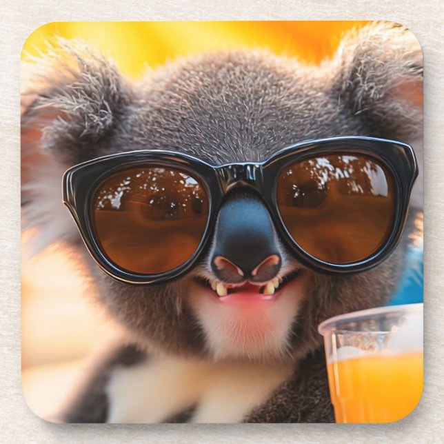koala with summer feeling coaster (Front)