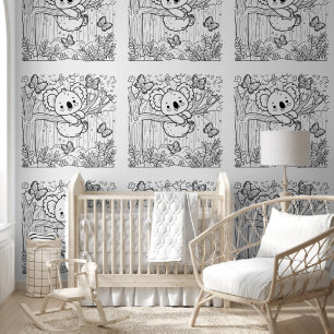 Koala Wonderland Colouring Wallpaper