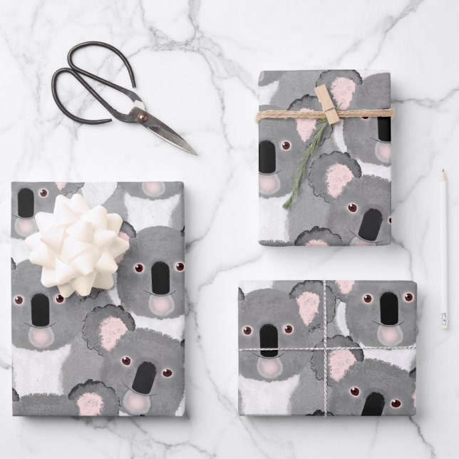 Koala Wrapping Paper Sheets (Front)