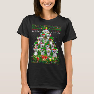 Koala Xmas Lighting Tree Santa Koala Ugly Christma T-Shirt