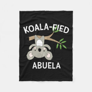 Koalafied Abuela Funny Cute Spanish Grandmother Fleece Blanket