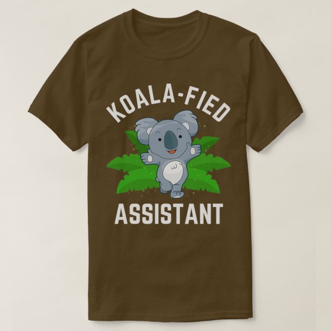 Koalafied Assistant Funny Koala Pun T-Shirt (Design Front)