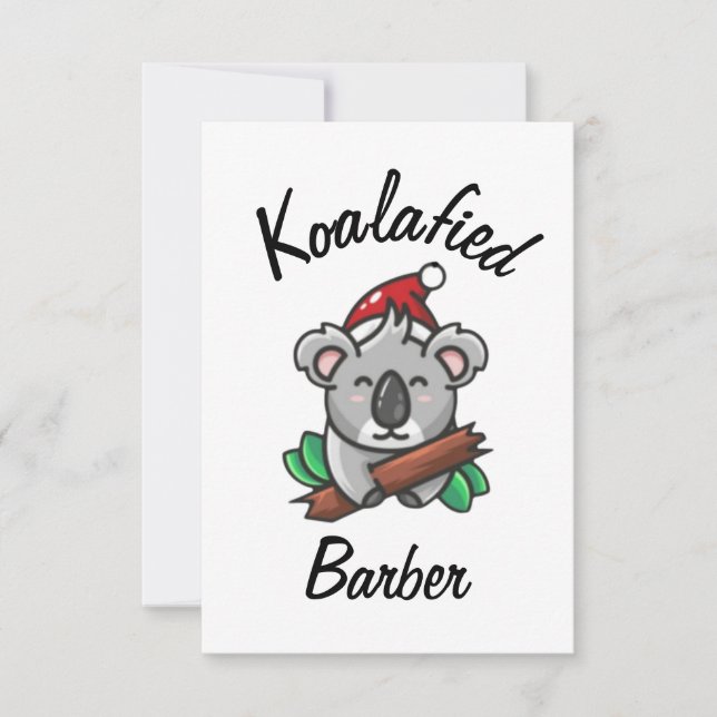 Koalafied Barber Card (Front)
