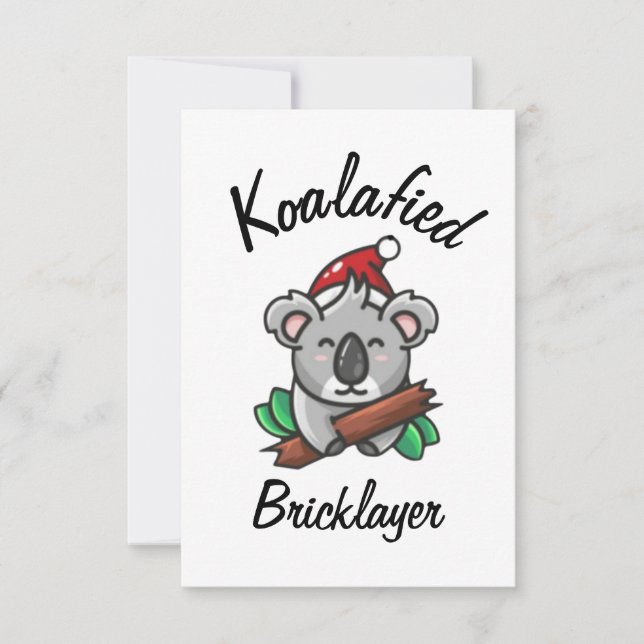 Koalafied Bricklayer Card (Front)