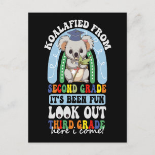 Koalafied From 2nd Grade Look Out 3rd Grade Koala Announcement Postcard