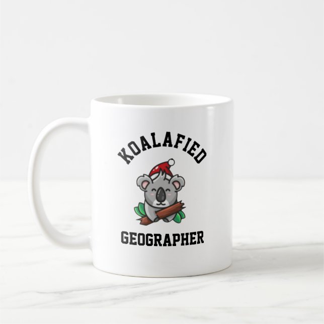 Koalafied Geographer  Coffee Mug (Left)