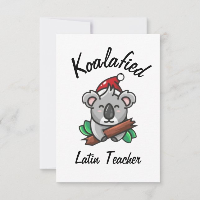 Koalafied Latin Teacher Card (Front)