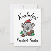 Koalafied Preschool Teacher Card