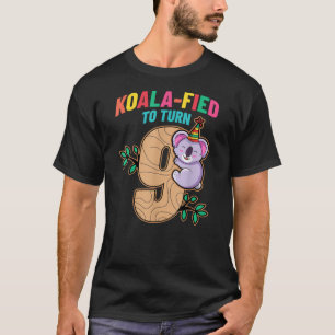 Koalafied To Turn 9 Koala Bear 9th Birthday Party  T-Shirt