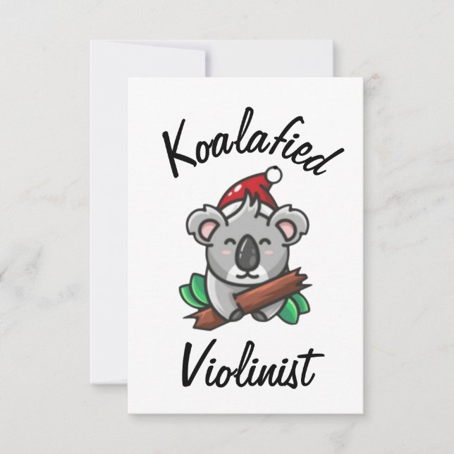 Koalafied Violinist Card (Front)