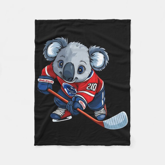 Koalas Ice Hockey  Fleece Blanket (Front)