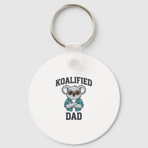 Koalified Dad Cute Koala Father Shirt Design_1 Key Ring