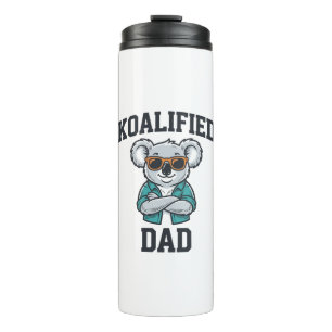 Koalified Dad Cute Koala Father Shirt Design_1 Thermal Tumbler