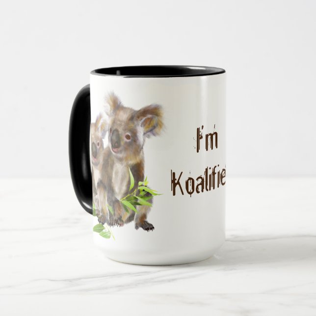 Koalified Quote  Fun Koala Bear Australian Travel  Mug (Front Left)