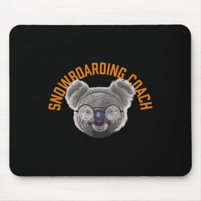 Koalified Snowboarding Coach Snowboarder Funny Win Mouse Pad (Front)