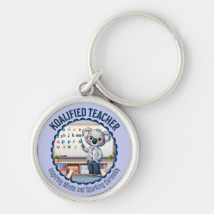 Koalified Teacher Cute Koala Themed Educator Gift Key Ring