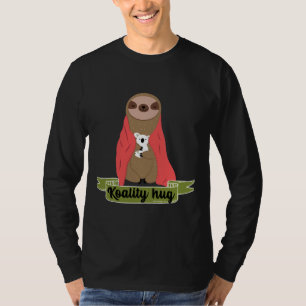 Koality Hug Cute Koala And Sloth Hug With Warm Bla T-Shirt