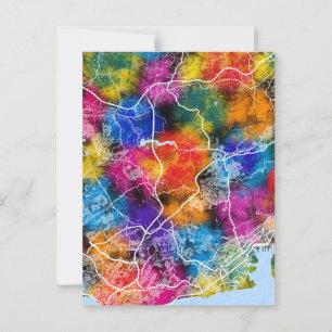 Kobe Japan City Map Postcard