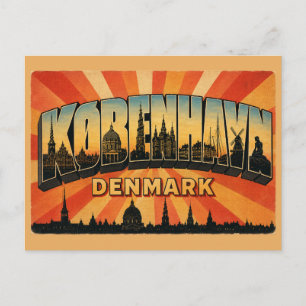 København Denmark Nyhavn Harbour Postcard