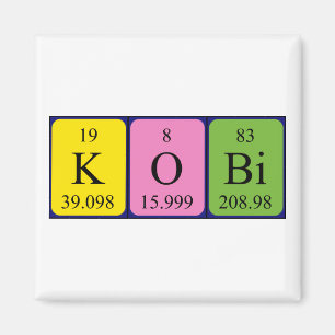 Kobi periodic table name magnet