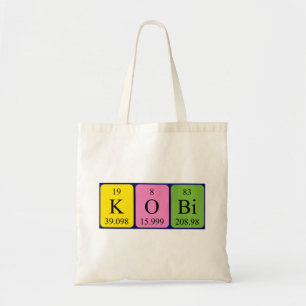 Kobi periodic table name tote bag