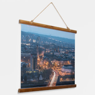 Koblenz at night hanging tapestry