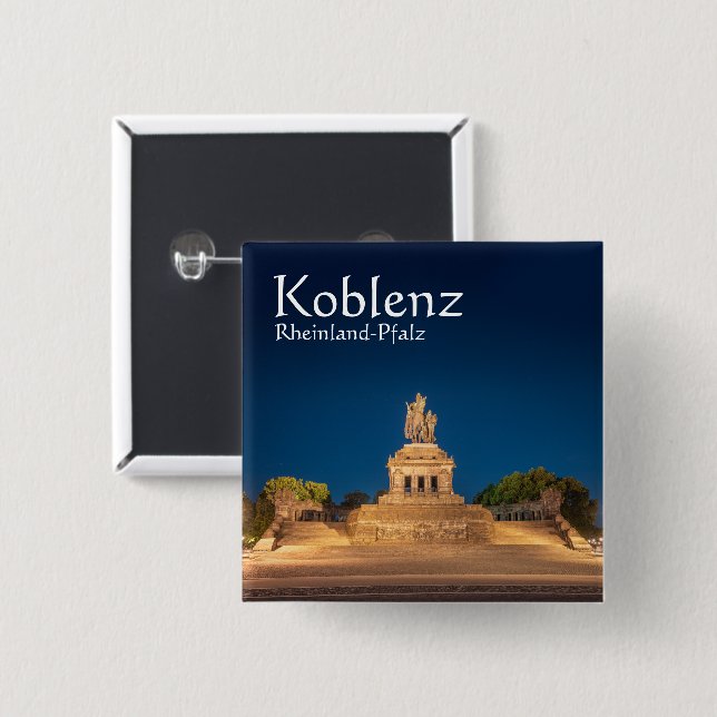 Koblenz Germany 15 Cm Square Badge (Front & Back)