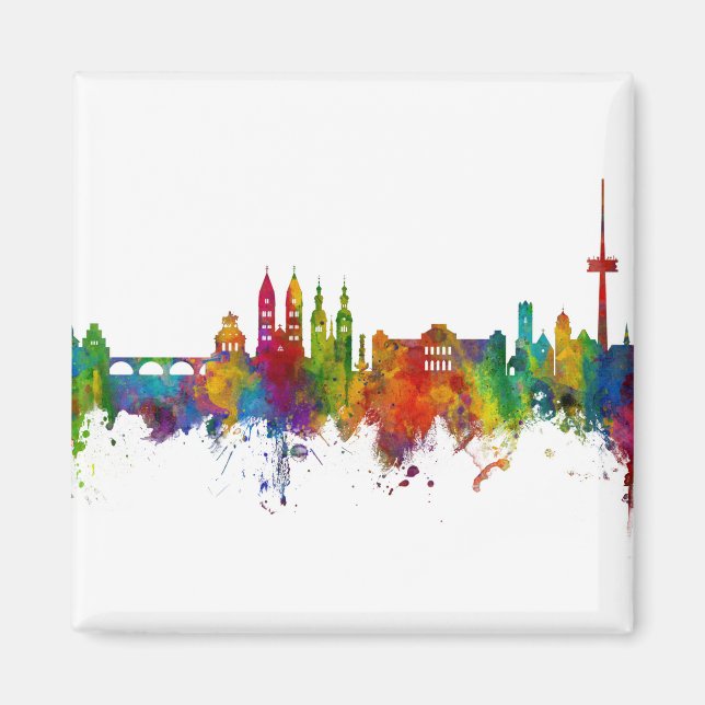 Koblenz Germany Skyline Magnet (Front)