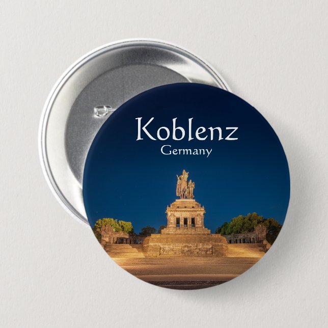 Koblenz Germany Souvenir 7.5 Cm Round Badge (Front & Back)
