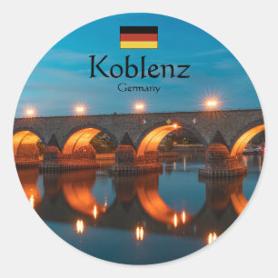 Koblenz Germany Souvenir Classic Round Sticker