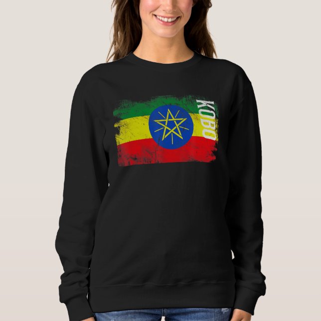 Kobo Ethiopia Flag For Ethiopians Men Women Kids Sweatshirt (Front)