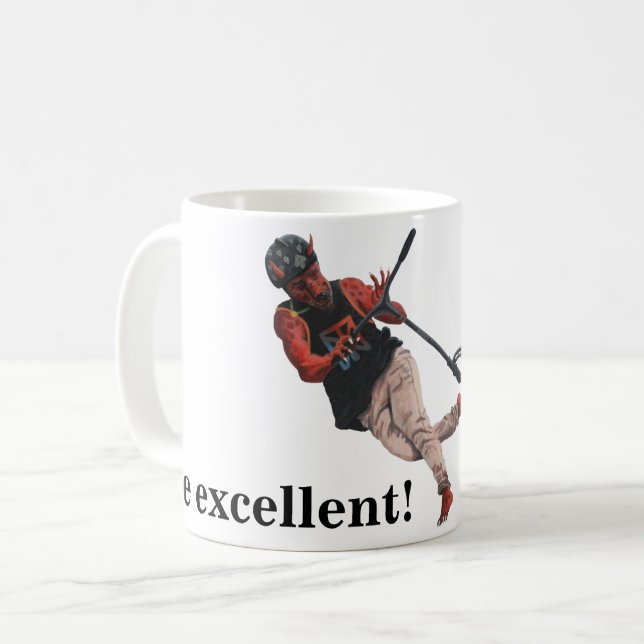 Kobold Kick Scooter Trick Fantasy Art Coffee Mug (Front Left)
