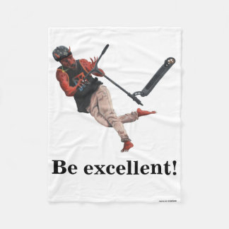 Kobold Scooter Tricks Fantasy Art Fleece Blanket