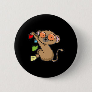 Koboldmaki Bouldering Climbing Climber Boulderer 6 Cm Round Badge