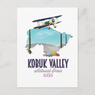 Kobuk Valley Alaska national park map Postcard