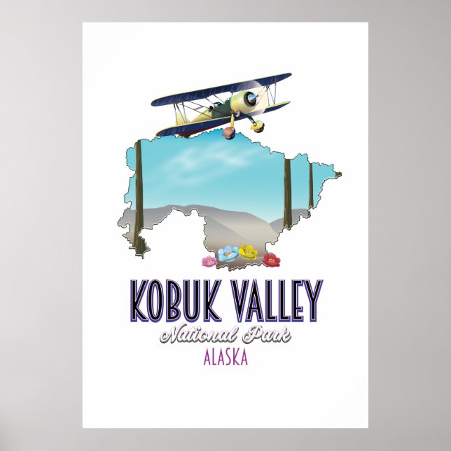 Kobuk Valley Alaska national park map Poster (Front)