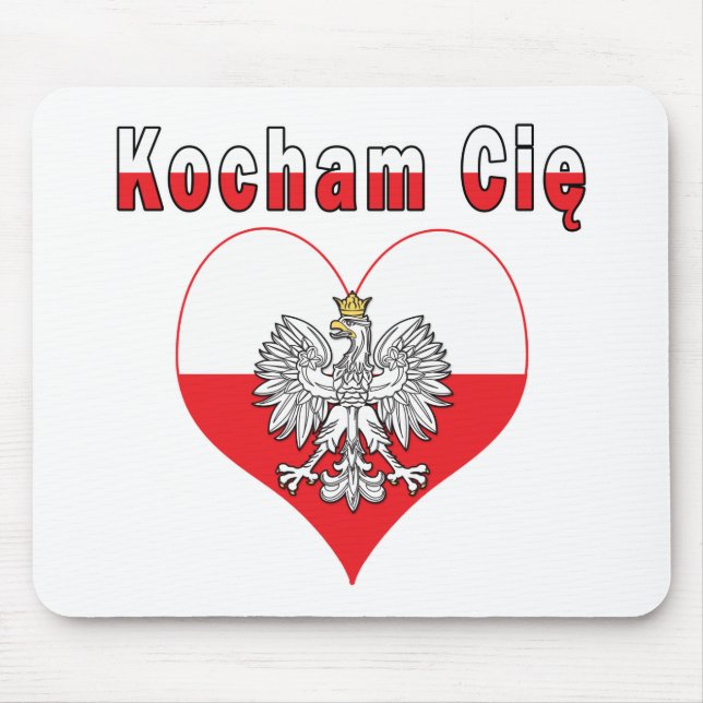 Kocham Cie Eagle Heart Mouse Pad (Front)