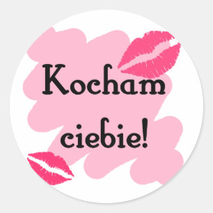 Kocham ciebie - Polish I love you Classic Round Sticker
