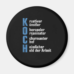 Kochen Koch Kchenchef Chefkoch Bcker Gastronomie G Magnet