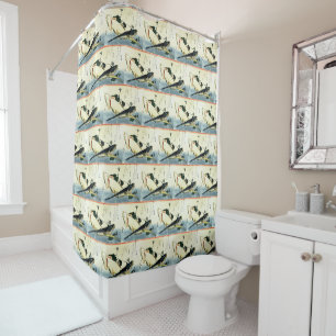 Kochi (Bartail Flathead) Hiroshige's Japanese Fish Shower Curtain