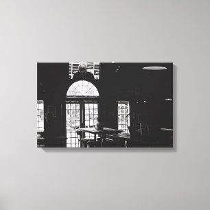 Kodak Film BNW Bar Beer TV Windows Canvas Print