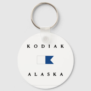 Kodiak Alaska Alpha Dive Flag Key Ring