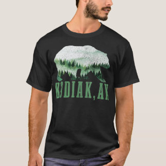 Kodiak Alaska Grizzly Bear Nature Hiking Camping H T-Shirt