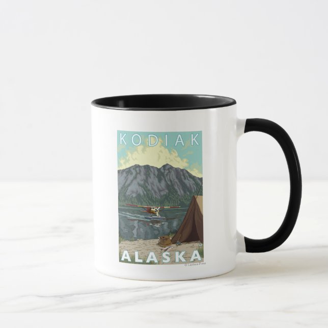 Kodiak, AlaskaBush Plane Fishing Mug (Right)