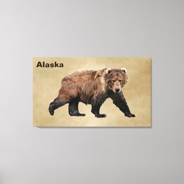 Kodiak Bear Canvas Print (Front)